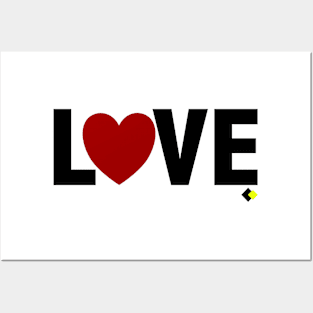 LOVE HEART BLACK H. Posters and Art